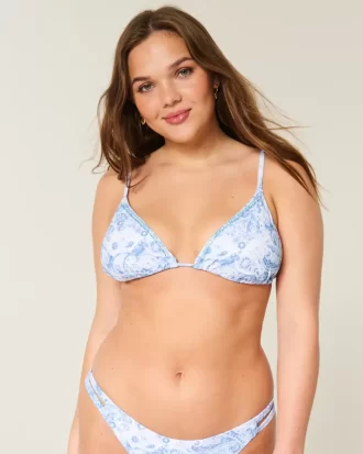 Ozdobny trójkątny top bikini