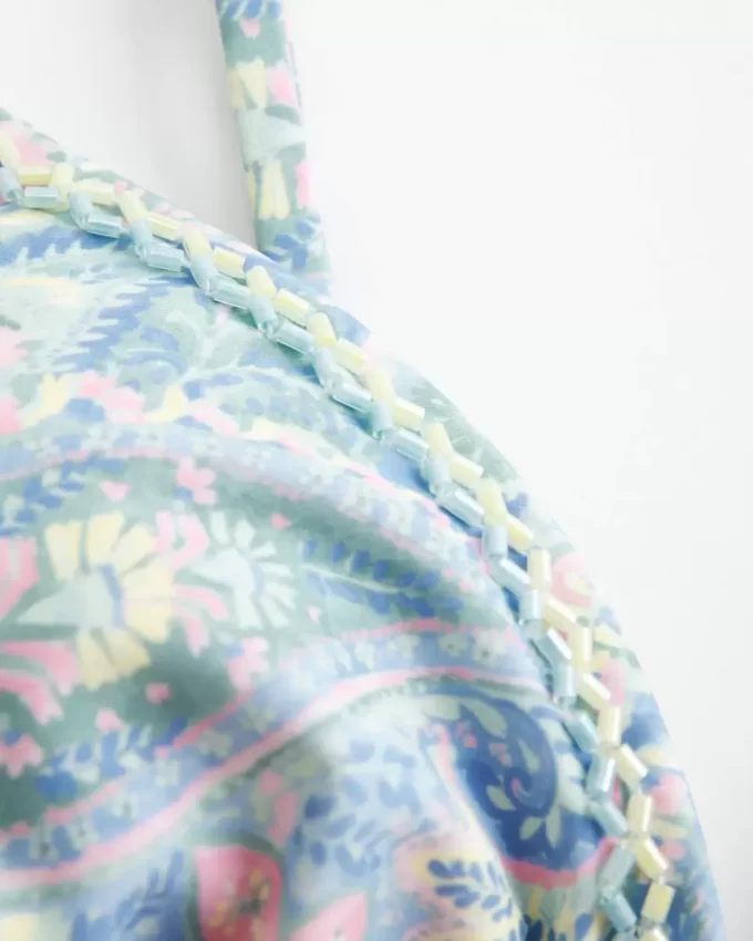 Ozdobny trójkątny top bikini