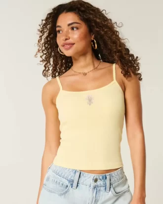 Prążkowana koszulka z kwiatowym nadrukiem