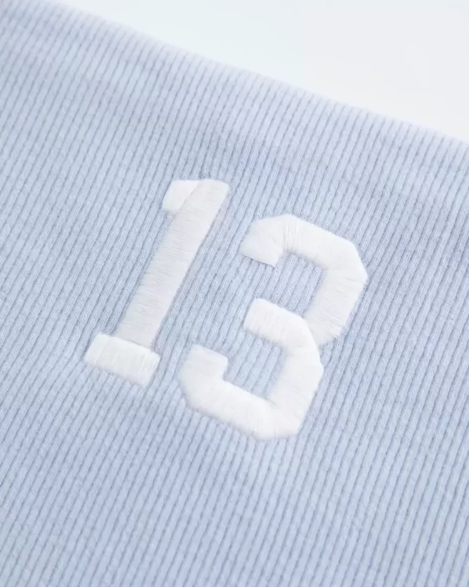 Prążkowany top bez ramiączek z grafiką