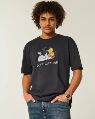 Pudełkowata, ciężka koszulka z grafiką Looney Tunes