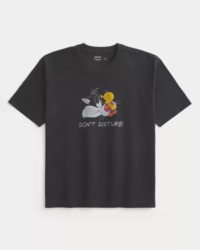 Pudełkowata, ciężka koszulka z grafiką Looney Tunes Pudełkowata, ciężka koszulka z grafiką Looney Tunes