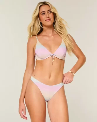 Shimmer High-Leg Cheeky Bikini Bottom