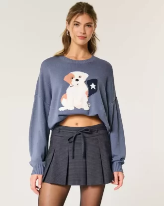 Spódniczka mini plisowana ze średnim stanem