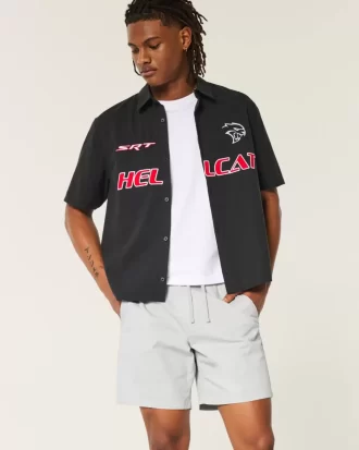 Spodenki z tkaniny twill za kolano, wciągane