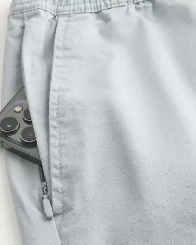 Spodenki z tkaniny twill za kolano, wciągane