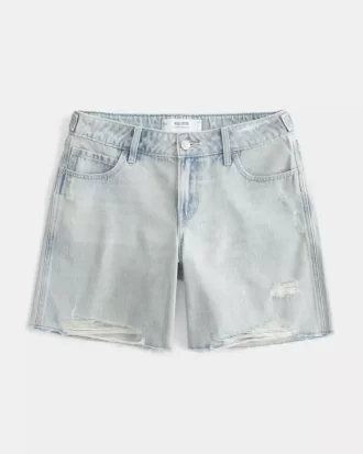 Spodnie Baggy Jort z niskim stanem i regulowanym paskiem w kolorze jasnego prania Spodnie Baggy Jort z niskim stanem i regulowanym paskiem w kolorze jasnego prania