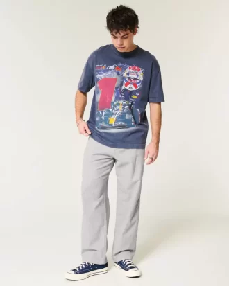 Spodnie Baggy z mieszanki lnu i elastycznej talii