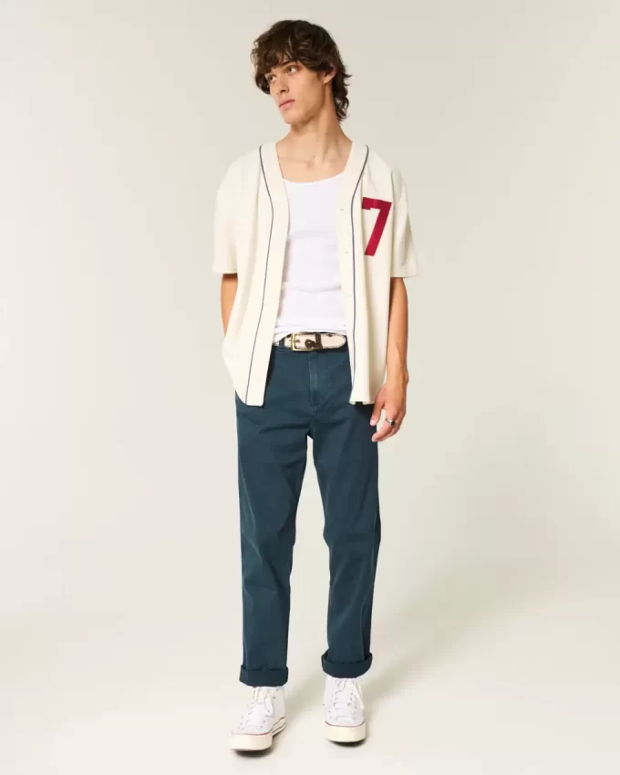 Spodnie chino o prostym kroju