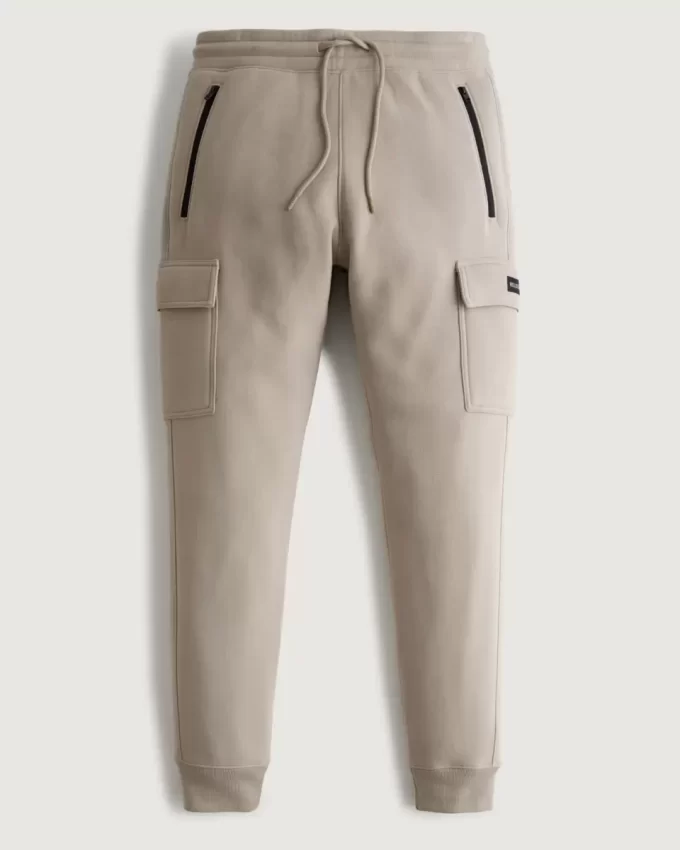 Spodnie dresowe typu cargo z polaru