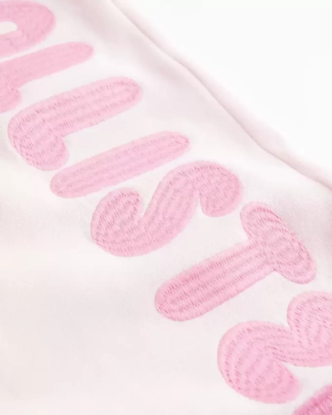 Spodnie dresowe z szerokimi nogawkami i logo