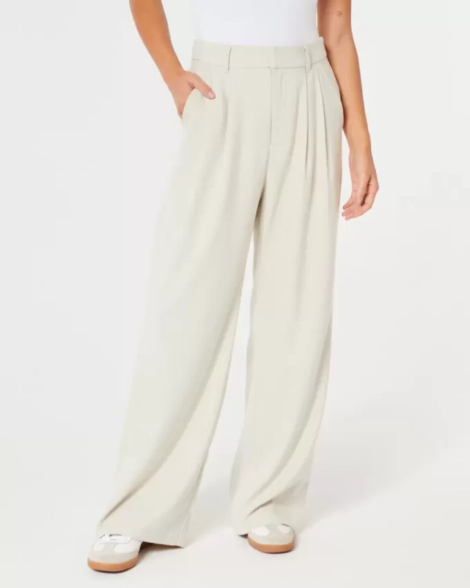 Spodnie Hollister Livvy Ultra High-Rise Wide-Leg Spodnie Hollister Livvy Ultra High-Rise Wide-Leg