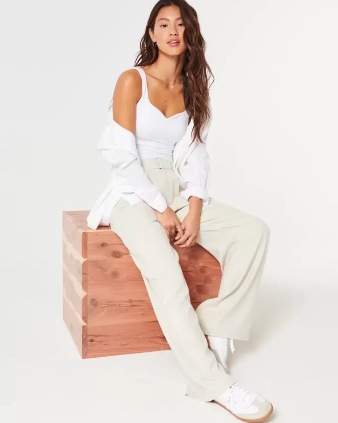 Spodnie Hollister Livvy Ultra High-Rise Wide-Leg Spodnie Hollister Livvy Ultra High-Rise Wide-Leg