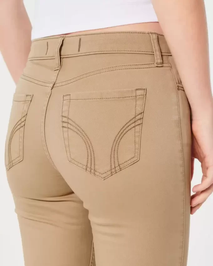 Spodnie khaki super obcisłe z wysokim stanem