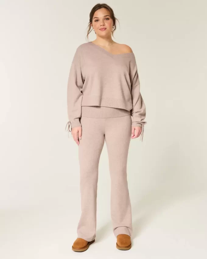 Spodnie-kozaki z dzianiny Gilly Hicks z odpinanym paskiem