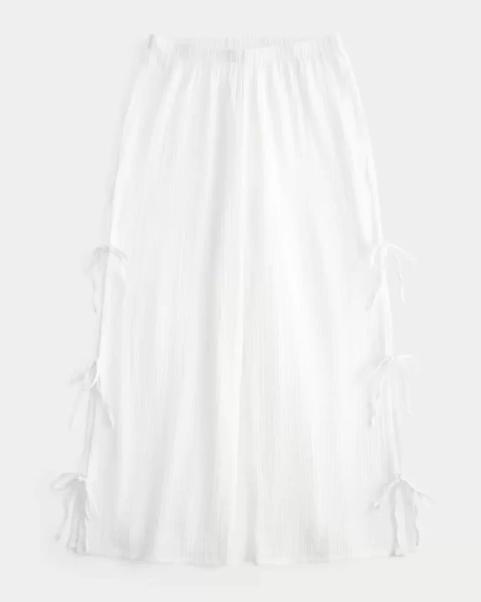 Spodnie z szerokimi nogawkami z gazy Spodnie z szerokimi nogawkami z gazy