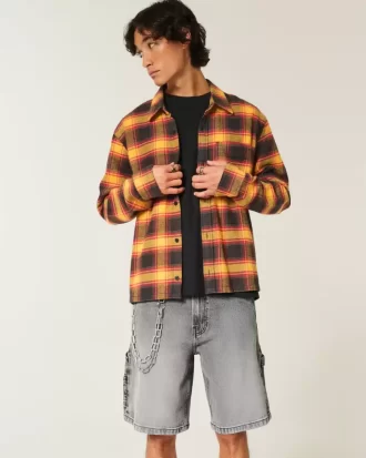 Sprane czarne dżinsowe luźne szorty malarskie