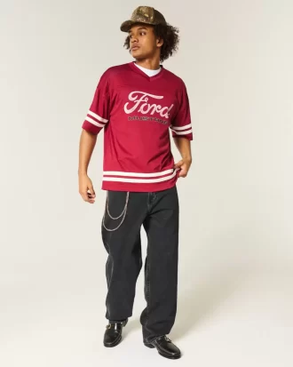 Sprane czarne dżinsy typu skater baggy