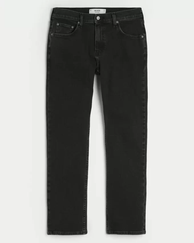 Sprane czarne, obcisłe, proste dżinsy