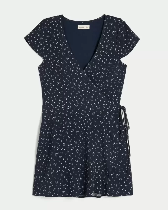 Sukienka kopertowa z krótkim rękawem