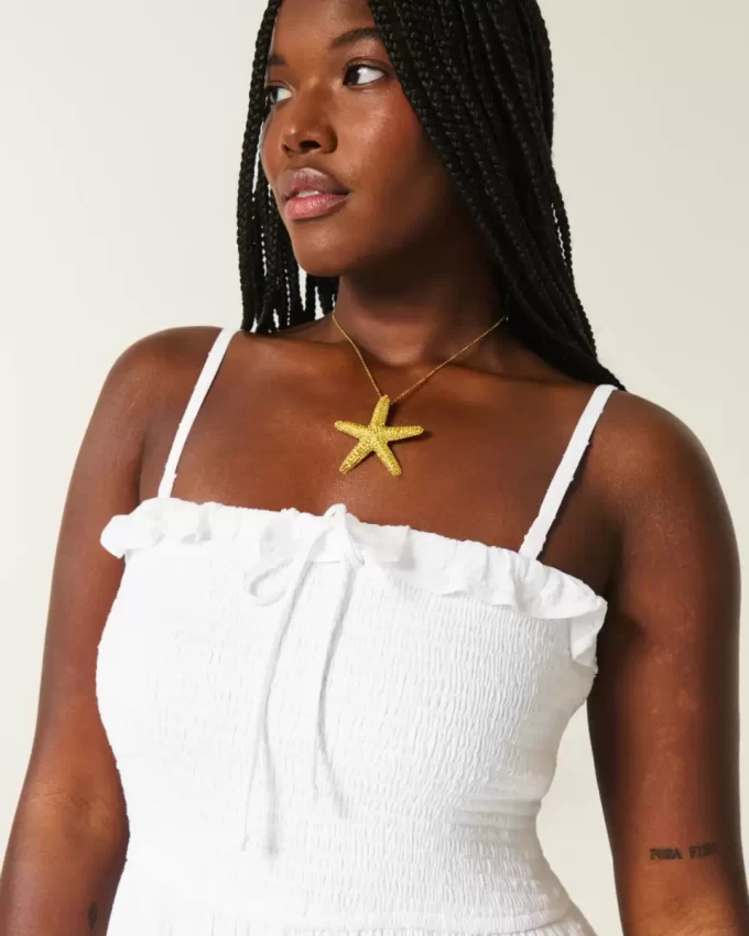 Sukienka maxi bez ramiączek z marszczeniami Sukienka maxi bez ramiączek z marszczeniami