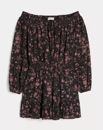 Sukienka tkana z odkrytymi ramionami Sukienka tkana z odkrytymi ramionami