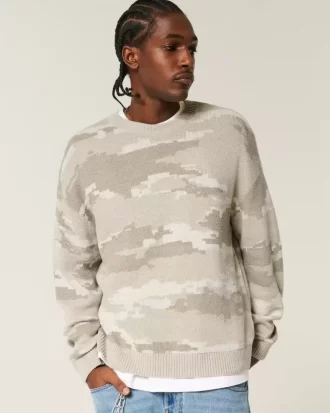 Sweter Boxy Camo Crew