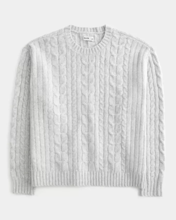 Sweter Hollister Comfy Cloud Cable-Knit Crew Sweter Hollister Comfy Cloud Cable-Knit Crew