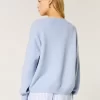 Sweter Hollister Comfy Cloud Oversized z dekoltem w serek