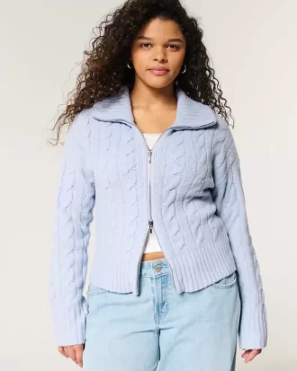 Sweter Hollister Comfy Cloud z zamkiem błyskawicznym