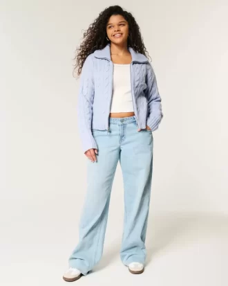 Sweter Hollister Comfy Cloud z zamkiem błyskawicznym