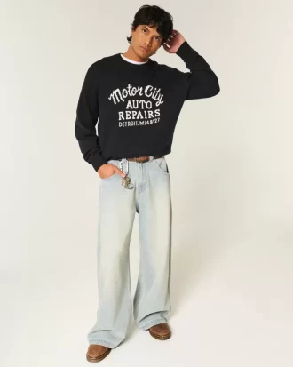Sweter z grafiką Boxy Motor City Auto Repairs