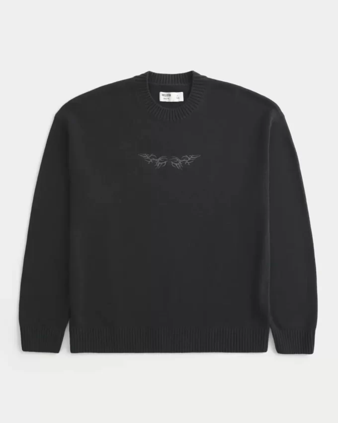 Sweter z okrągłym dekoltem i grafiką Sweter z okrągłym dekoltem i grafiką