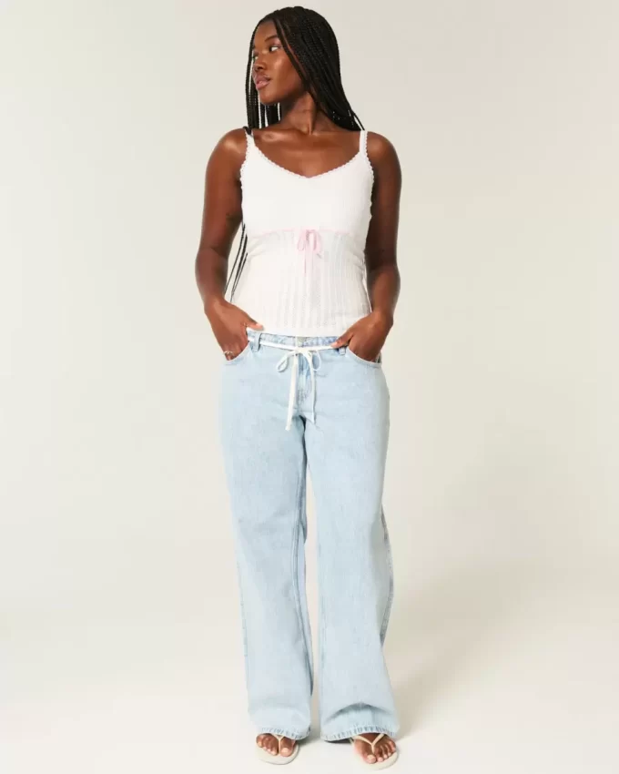 Sweter z wiązaniem z przodu