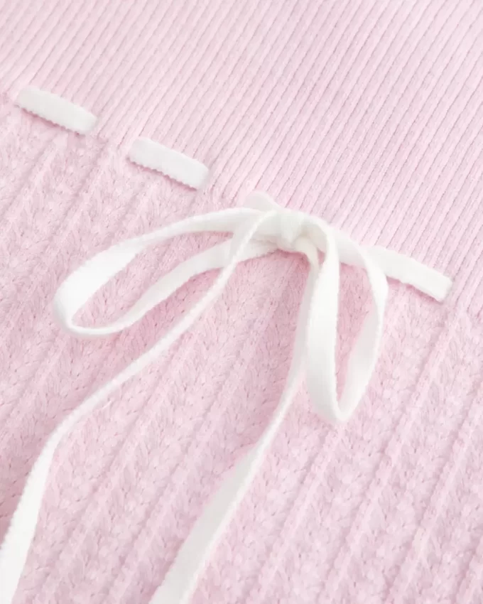 Sweter z wiązaniem z przodu