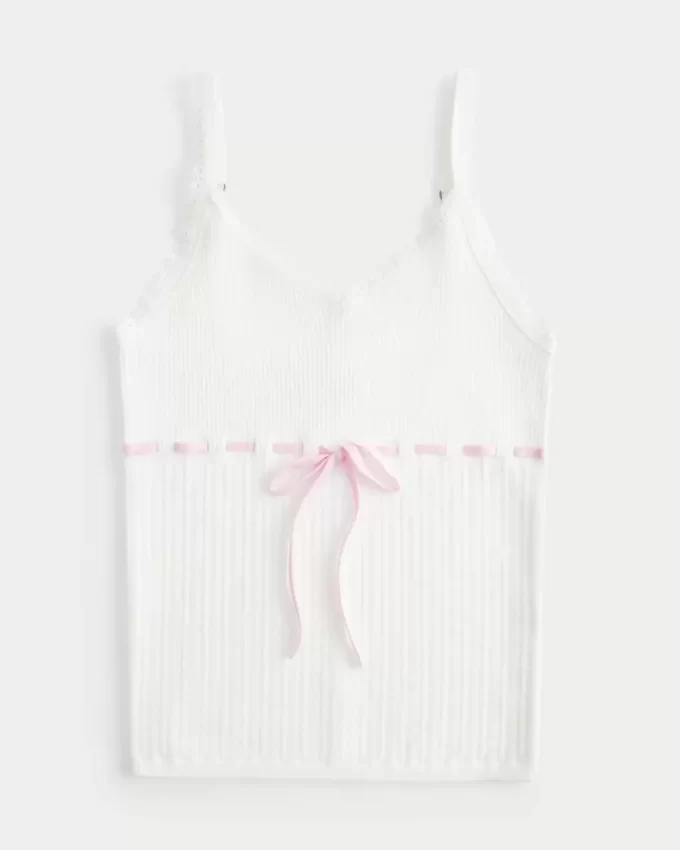 Sweter z wiązaniem z przodu