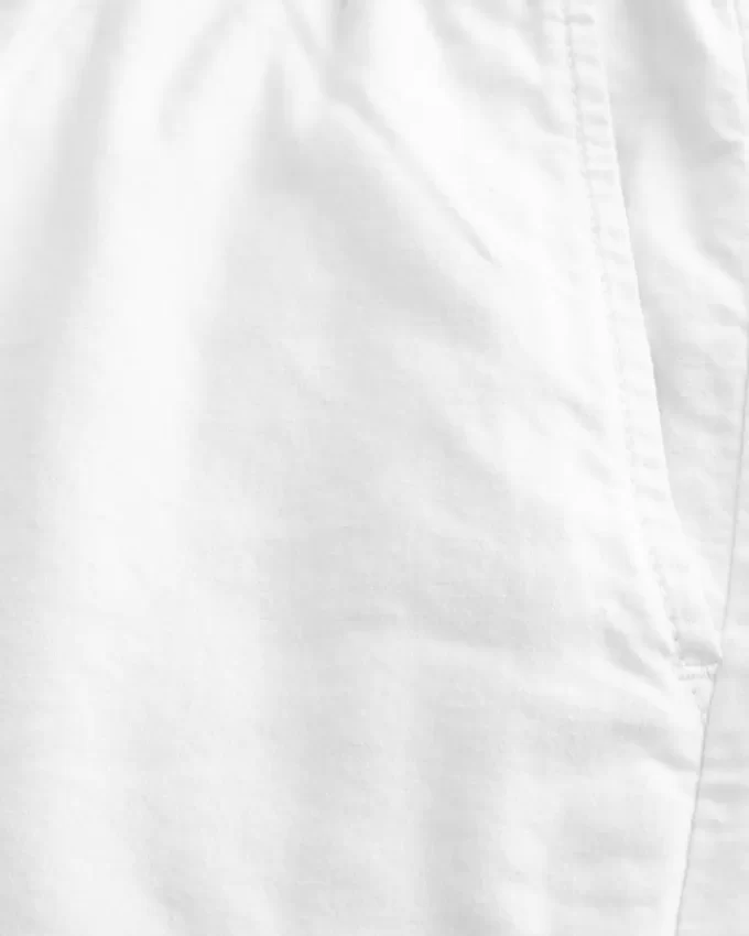 Szorty do połowy uda z mieszanki lnu, wciągane