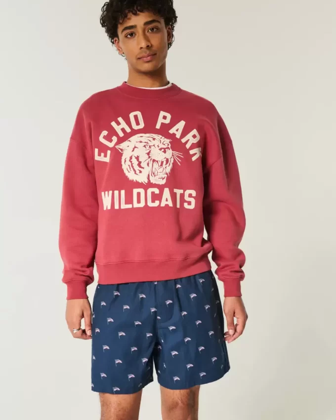 Szorty do połowy uda z wzorem amerykańskiej flagi, wciągane Szorty do połowy uda z wzorem amerykańskiej flagi, wciągane