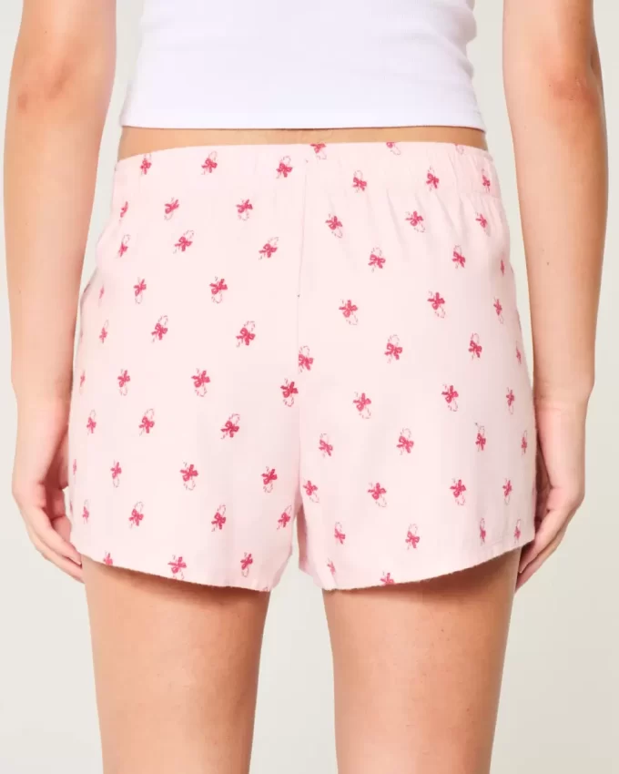 Szorty flanelowe z krawatem Szorty flanelowe z krawatem