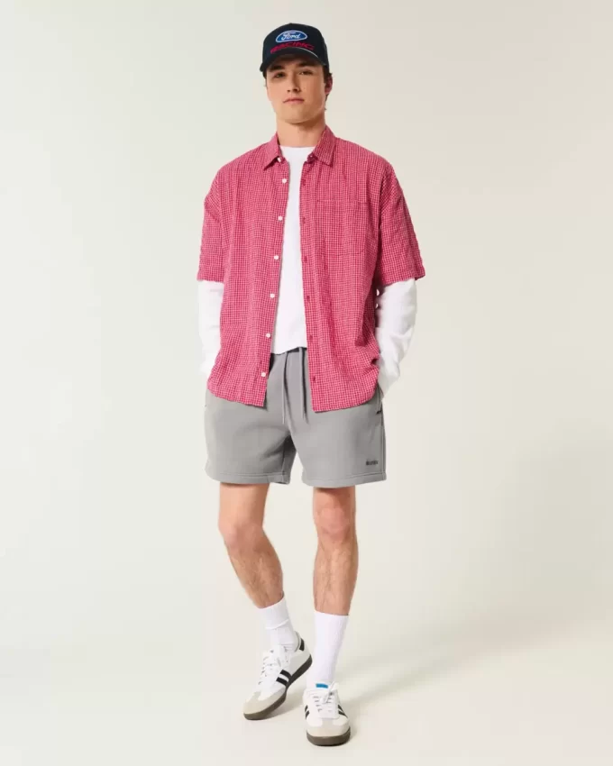 Szorty Hollister Feel Good Fleece Loose Mid-Thigh