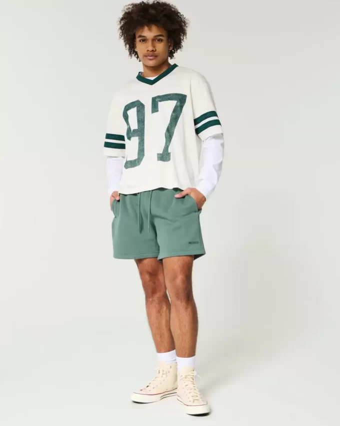 Szorty Hollister Feel Good Fleece Loose Mid-Thigh