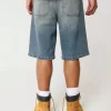 Szorty jeansowe Taz Graphic Medium Wash Super Baggy