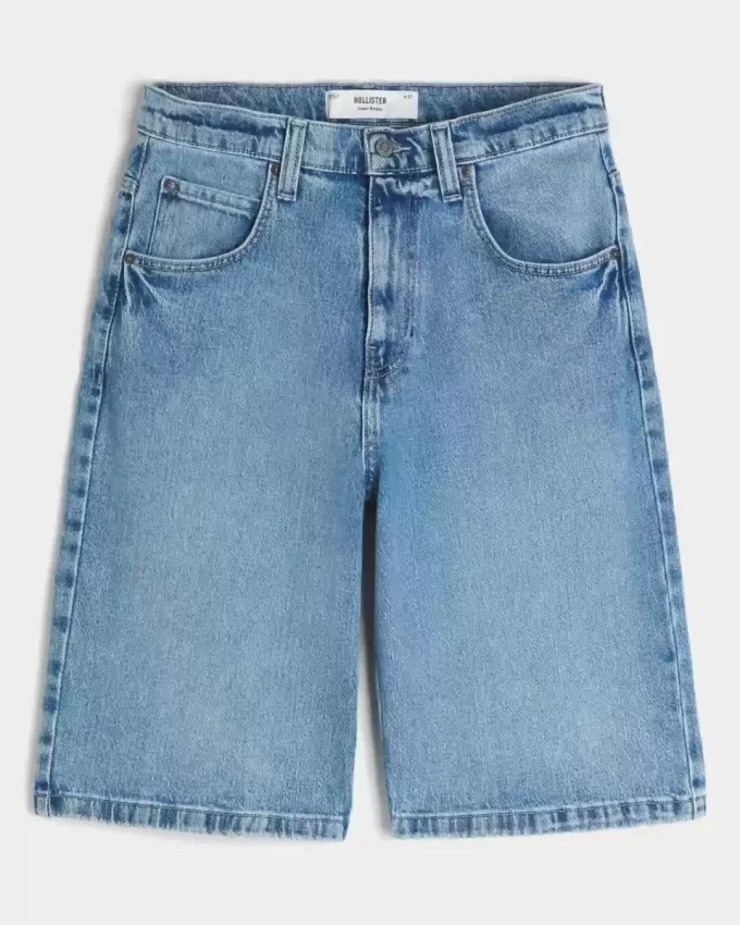 Szorty jeansowe z grafiką czaszki, superluźne Szorty jeansowe z grafiką czaszki, superluźne