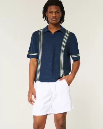 Szorty seersucker za kolano