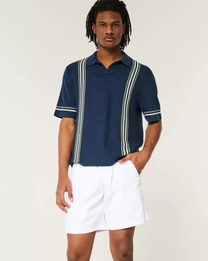 Szorty seersucker za kolano