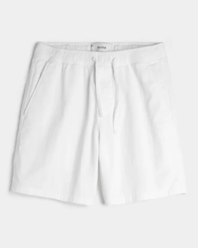 Szorty seersucker za kolano