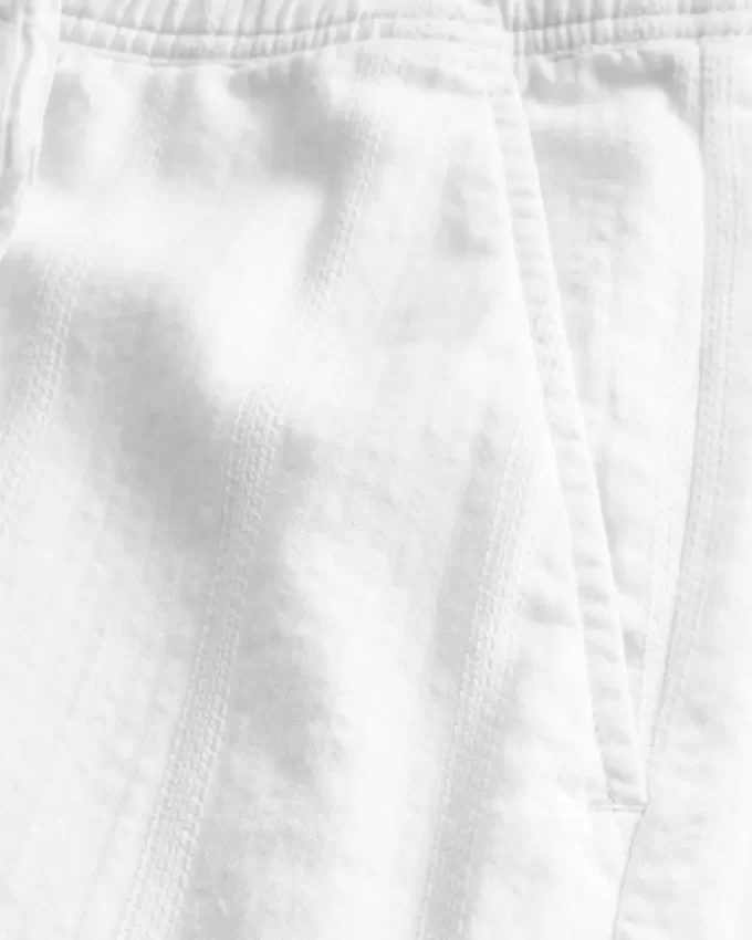 Szorty seersucker za kolano