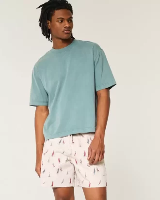 Szorty z mieszanki lnu za kolano