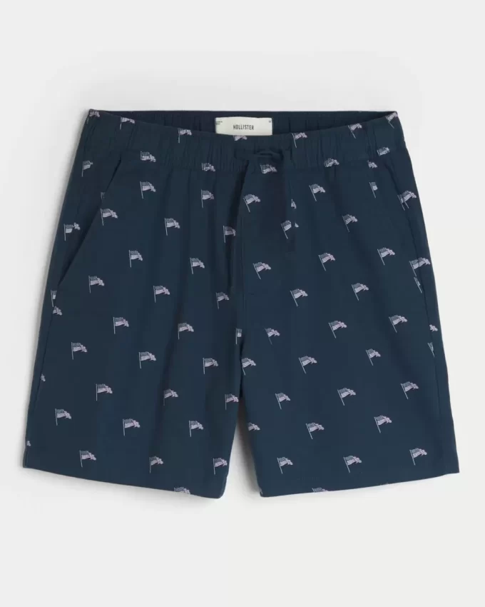 Szorty z mieszanki lnu za kolano