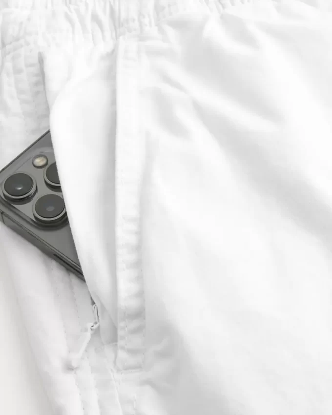 Szorty z tkaniny twill do połowy uda, wciągane Szorty z tkaniny twill do połowy uda, wciągane